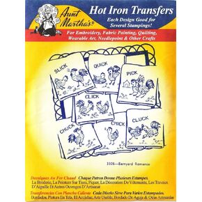Aunt Martha's Barnyard Romance Hot Iron Embroidery Transfer