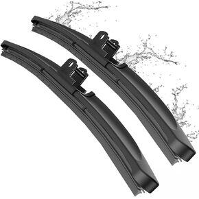 METO T6 Silicone Windshield Wiper Blades, 26 and 22 inches (set of 2)