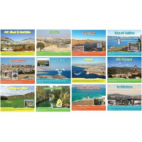 Bible Story Places Posters (Set of 12) – 8.5" x 11" Each Educational Faith Artwork for Sunday School, Bible Lessons, & Christian Classrooms
