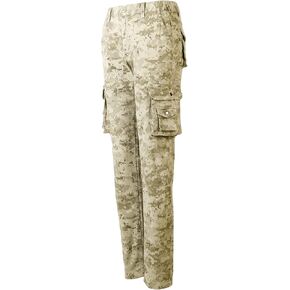 Aeslech Women's Cotton Stretch Casual Cargo Pants Como Combat Straight Leg with Multi Pockets