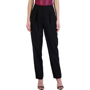 BCBGMAXAZRIA Women's Faux Leather Pant Pocket Wide Leg Trouser