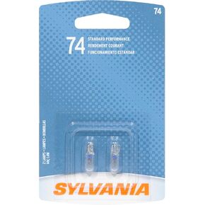 SYLVANIA 74 Basic Miniature Bulb, (Contains 2 Bulbs)
