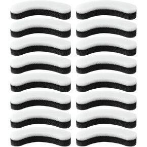 16pcs Pet Fountain Filters, Soft Sponge Arc-Shaped Cat Water Fountain Filter with 3 Filtration System Replacement Accessories for Clear Pet Water Dispenser