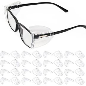 YunTuo 16 Pairs Eye Glasses Side Shields for Prescription Glasses, Slip on Clear Side Shield- Fits Small to Large Eyeglasses