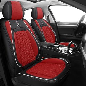 Tapha Executive Leatherette Car Seat Cover & Cushion Set, Breathable and Water-Resistant, Universal Fit for Car SUV & Truck (Front Seats Only, Beige) (TAP-01-A4)