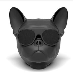 Bulldog Speaker Wireless Bluetooth Speaker, French Bulldog Speaker Portable Mini Speaker Bulldog Head Cool Artistic Stereo Decorative Speaker Supported USB & T Flash Card, for Phone, Computer, Tablet