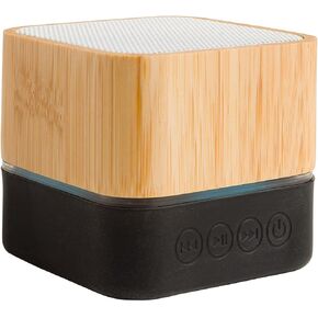 Mini Wooden Bluetooth Speaker | IPX4 Waterproof Smart Phone Compatible Speaker | Portable Bamboo Home Audio Stereo | Wireless Waterproof Speaker for Parties & Beach Days