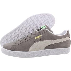Puma Suede Classic XXI Mens Shoes Size 10.5, Color: Steel Gray/Pure White/Grey