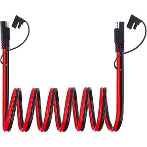 SAE Extension Cable SAE to SAE Extension Cable,SAE DC Power Automotive Extension Cord Quick Connect Heavy Duty Cable with Waterproof Cap (14AWG-1m/3.2ft)