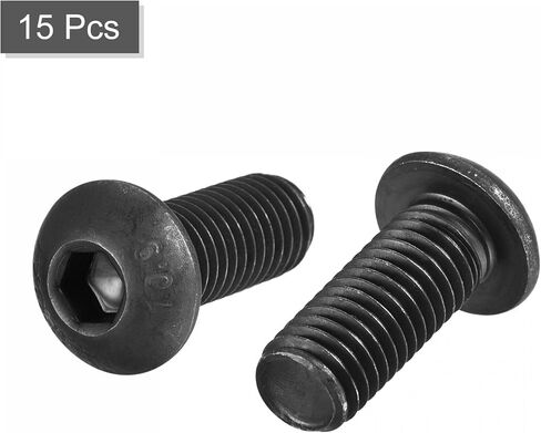 uxcell M10x25mm Hex Socket Button Head Cap Bolts Screws Alloy Steel 15pcs in Saudi Arabia