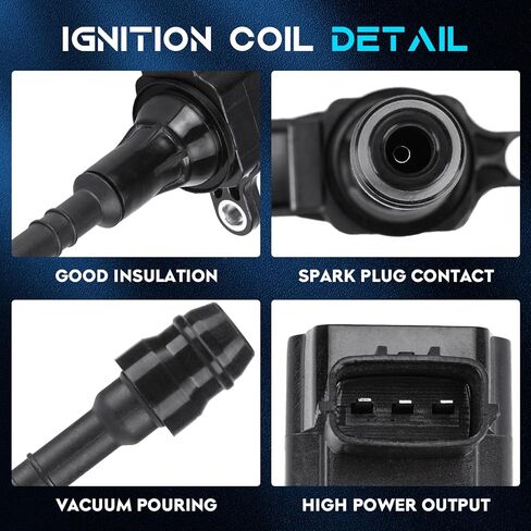 مجموعة من 8 ملفات إشعال حزمة 8 شمعات إشعال إيريدوم متوافقة مع 2004 2005 2006 إنفينيتي QX56، نيسان تيتان أرمادا 5.6L استبدال UF510 in Kuwait
