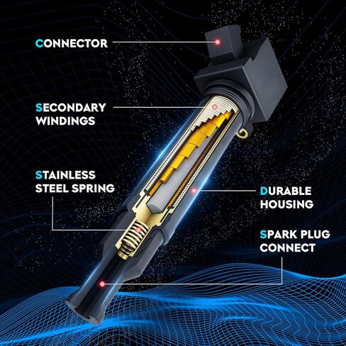 مجموعة من 8 ملفات إشعال حزمة 8 شمعات إشعال إيريدوم متوافقة مع 2004 2005 2006 إنفينيتي QX56، نيسان تيتان أرمادا 5.6L استبدال UF510 in Kuwait