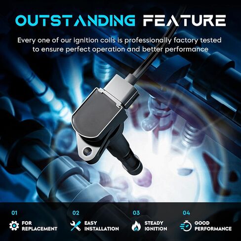 مجموعة من 8 ملفات إشعال حزمة 8 شمعات إشعال إيريدوم متوافقة مع 2004 2005 2006 إنفينيتي QX56، نيسان تيتان أرمادا 5.6L استبدال UF510 in Kuwait