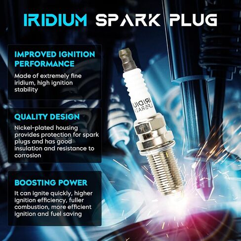 مجموعة من 8 ملفات إشعال حزمة 8 شمعات إشعال إيريدوم متوافقة مع 2004 2005 2006 إنفينيتي QX56، نيسان تيتان أرمادا 5.6L استبدال UF510 in Kuwait