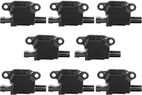 مجموعة من 8 ملفات إشعال متوافقة مع محرك Chevy Silverado Avalanche Tahoe Trailblazer GMC Sierra Yukon Cadillac Escalade 5.3L 6.0L V8 استبدال المحرك OE# C1511 D510C 12611424 12570616 in Kuwait