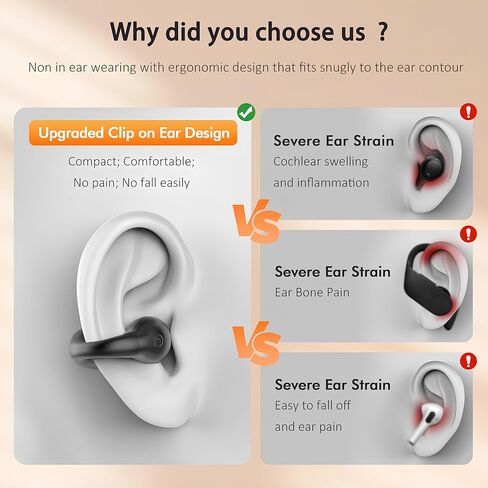 Cordless Earphones with Microphone and Adjustable Equalizer, Wireless Earbuds Bluetooth Headphones 20H Playtime Stereo LED Power Display for All Types of Devices (white) in Saudi Arabia