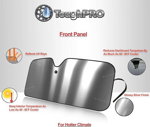 ملحقات مظلة الشمس للزجاج الأمامي من TOUGHPRO متوافقة مع Polestar 2 2021 2022 2023 2024 أتمتة الحرارة حسب الطلب عاكس للأشعة فوق البنفسجية كتلة الأشعة فوق البنفسجية in Kuwait