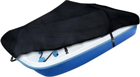 Pedal Boat Cover, 600D Waterproof Heavy Duty Paddle Boat Cover with 3Pcs Windproof Buckle Straps, Fits Outdoor 3 or 5 Person Pedal Boat, Marine Grade Canvas, Blue in Saudi Arabia