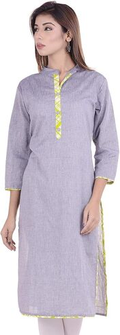 Chichi Indian Women's Plain Cotton Kurti Top in Saudi Arabia