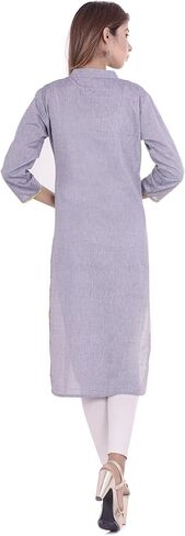 Chichi Indian Women's Plain Cotton Kurti Top in Saudi Arabia