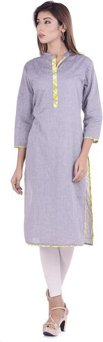 Chichi Indian Women's Plain Cotton Kurti Top in Saudi Arabia