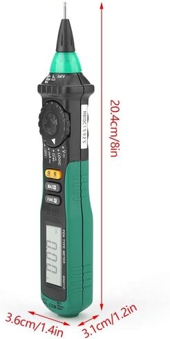 جهاز قياس متعدد من نوع القلم، جهاز Walfront MS8211D بشاشة LCD محمولة، مقياس متعدد من نوع القلم الرقمي، نطاق تلقائي AC/DC، جهد عدم الاتصال، مقاومة التيار الثنائي، جهاز اختبار كاشف الاتصال in Saudi Arabia