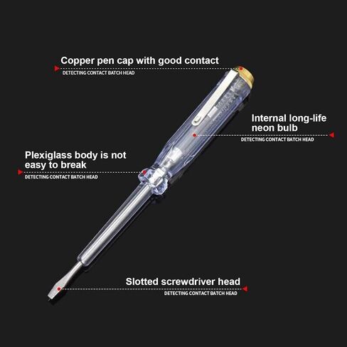Heyiarbeit Contact Voltage Tester Pen DC & AC100-1000V Voltage Detector Pen Electrical Tools Electrical Tester Circuit Tester Detector Circuit Test Pen 3Pcs in Saudi Arabia