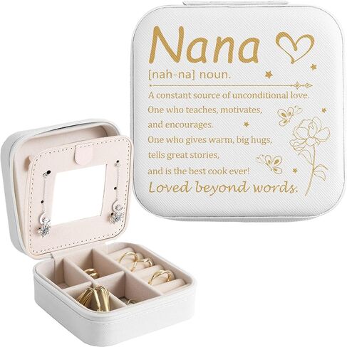 Best Friend Birthday Gifts, Mothers Day Gifts for Friend, Best Friend Small Travel Jewelry Case for Women, Friendship Portable Leather Jewelry Box Organizer with Mirror for Christmas in Saudi Arabia