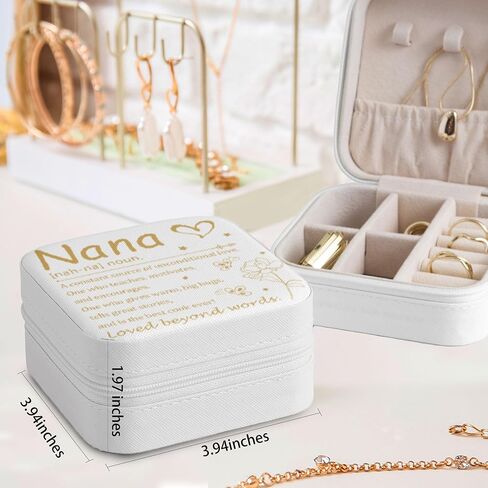 Best Friend Birthday Gifts, Mothers Day Gifts for Friend, Best Friend Small Travel Jewelry Case for Women, Friendship Portable Leather Jewelry Box Organizer with Mirror for Christmas in Saudi Arabia