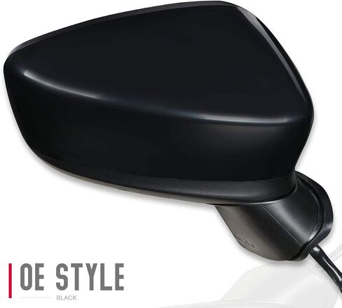DNA Motoring OEM-MR-MA1320202 Left Driver Powered Adjust Side Mirror w/Blind Spot Detection Signal Light Compatible with 12-13 Mazda 3, Non-heated in Saudi Arabia
