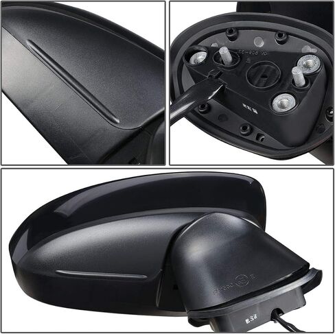 DNA Motoring OEM-MR-MA1320202 Left Driver Powered Adjust Side Mirror w/Blind Spot Detection Signal Light Compatible with 12-13 Mazda 3, Non-heated in Saudi Arabia