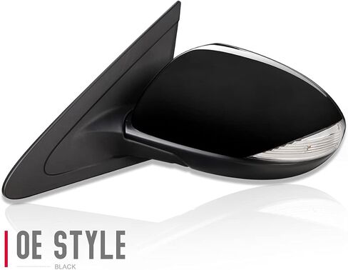 DNA Motoring OEM-MR-MA1320202 Left Driver Powered Adjust Side Mirror w/Blind Spot Detection Signal Light Compatible with 12-13 Mazda 3, Non-heated in Saudi Arabia