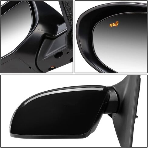 DNA Motoring OEM-MR-MA1320202 Left Driver Powered Adjust Side Mirror w/Blind Spot Detection Signal Light Compatible with 12-13 Mazda 3, Non-heated in Saudi Arabia
