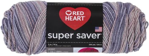 Red Heart Super Saver Yarn, Print-Mulberry Mix in Saudi Arabia
