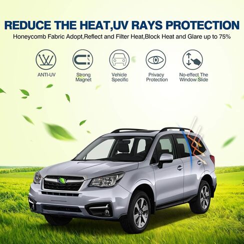 مظلات شمسية للنافذة الجانبية للسيارة من Cartist لسيارة Subaru Forester 2014-2018 واقي من الشمس وهج الشمس والأشعة فوق البنفسجية يحافظ على برودة سيارتك 6 قطع in Saudi Arabia