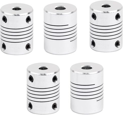 5 قطعة 8 مللي متر إلى 8 مللي متر وصلات مرنة 25 مللي متر طول 19 مللي متر قطر رمح وصلات للطابعة ثلاثية الأبعاد و ماكينة بتحكم رقمي بالكمبيوتر in Kuwait