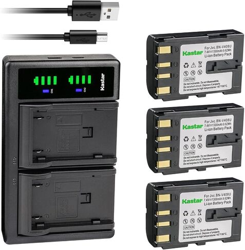 Kastar 1-Pack Battery and LTD2 USB Charger Replacement for JVC GR-DVL810, GR-DVL815, GR-DVL817, GR-DVL820, GR-DVL822, GR-DVL828, GR-DVL865, GR-DVL867, GR-DVL900, GR-DVL910, GR-DVL915, GR-DVL920 in Saudi Arabia