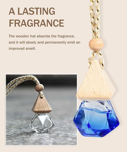 4PCS Car Air Freshener Perfume,Car Essential Oil Diffuser Bottle,Car Accessories Empty Refillable Car Perfume Bottle Car Hanging Diffuser Bottle,Auto Interior Ornaments Decor for Women Men in Saudi Arabia