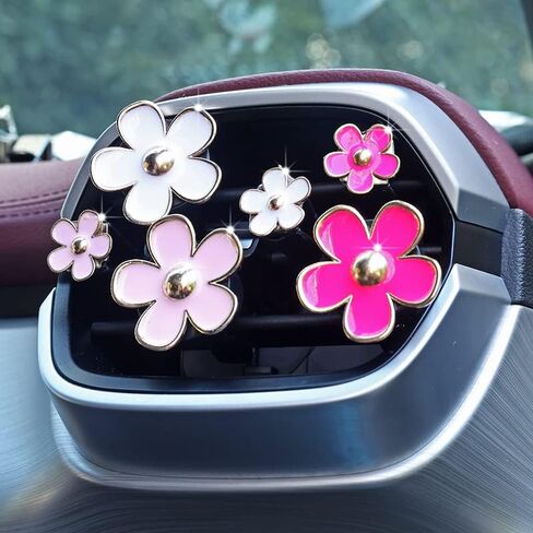 12 Alloy Daisy flower Car Perfume Clip, Car Aromatherapy Clip, Car Air Refreshing Clip, Car Fragrance Decoration in Saudi Arabia