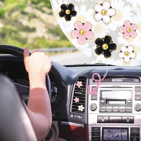 12 Alloy Daisy flower Car Perfume Clip, Car Aromatherapy Clip, Car Air Refreshing Clip, Car Fragrance Decoration in Saudi Arabia