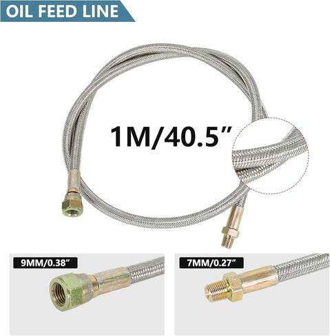 مجموعة كاملة لتغذية الزيت لخط إرجاع زيت الشاحن التوربيني متوافقة مع T3 T4 GT35 T70 T61 T66 T04E in Kuwait