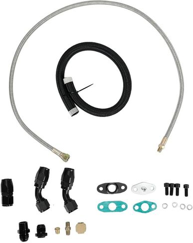 مجموعة كاملة لتغذية الزيت لخط إرجاع زيت الشاحن التوربيني متوافقة مع T3 T4 GT35 T70 T61 T66 T04E in Kuwait