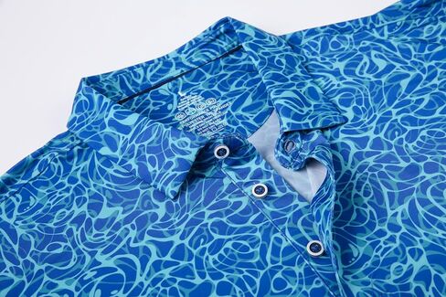 Mens Golf Shirt Short Sleeve Dry Fit Performance Golf shirts for Men Moisture Wicking Print Polo Shirts in Saudi Arabia