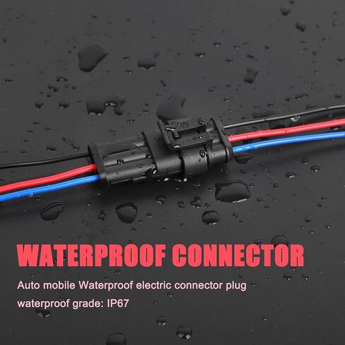 Auto Waterproof Electrical Connector,2 Pin 16 AWG High Load Connectors for Car, Truck, Boat, and Other Wire Connections. in Saudi Arabia