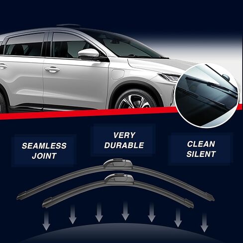 3 مساحات 26 بوصة/17 بوصة/14 بوصة استبدال شفرات ممسحة الزجاج الأمامي لمازدا CX-9 2015 2014 2013 2012 2011 2010 2009 2008 2007 جودة المصنع الأصلي، خطاف U/J in Kuwait