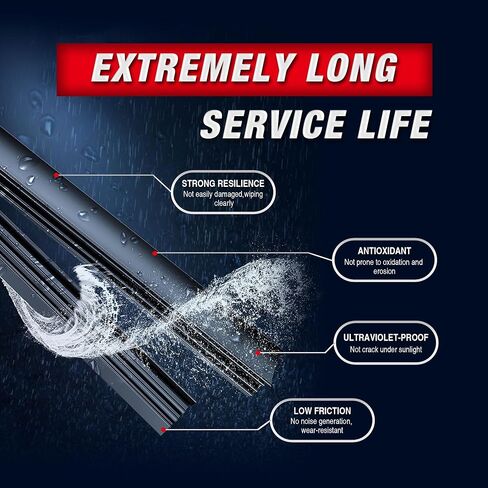 3 مساحات 26 بوصة/17 بوصة/14 بوصة استبدال شفرات ممسحة الزجاج الأمامي لمازدا CX-9 2015 2014 2013 2012 2011 2010 2009 2008 2007 جودة المصنع الأصلي، خطاف U/J in Kuwait