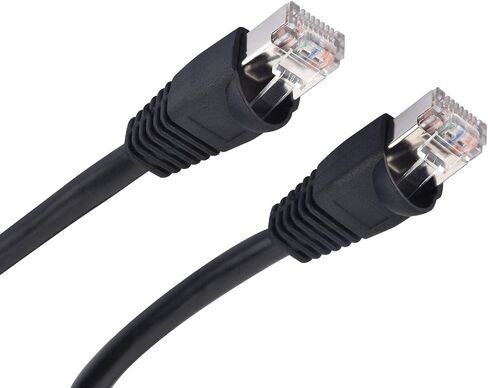 كابل إيثرنت خارجي 100 قدم Cat5e محمي، مقاوم للماء ومقاوم للأشعة فوق البنفسجية - موصل قابس RJ45 - 30 متر in Kuwait