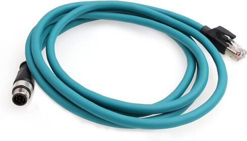 Eonvic M12 إلى RJ45 إيثرنت صناعي 8 دبوس A موصل مستشعر رمز جيجابت إيثرنت Cat-6 كابل محمي عالي المرونة لكاميرا Cognex الصناعية (5 متر، أزرق) in Saudi Arabia