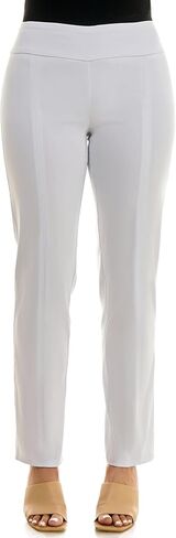Zac & Rachel Women's Petite Millennium Fabric Pull-On Slim Leg Pant, Optic White, 16S in Saudi Arabia