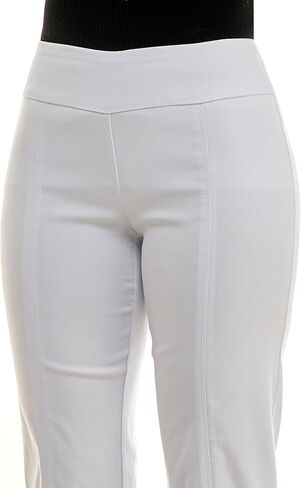 Zac & Rachel Women's Petite Millennium Fabric Pull-On Slim Leg Pant, Optic White, 16S in Saudi Arabia
